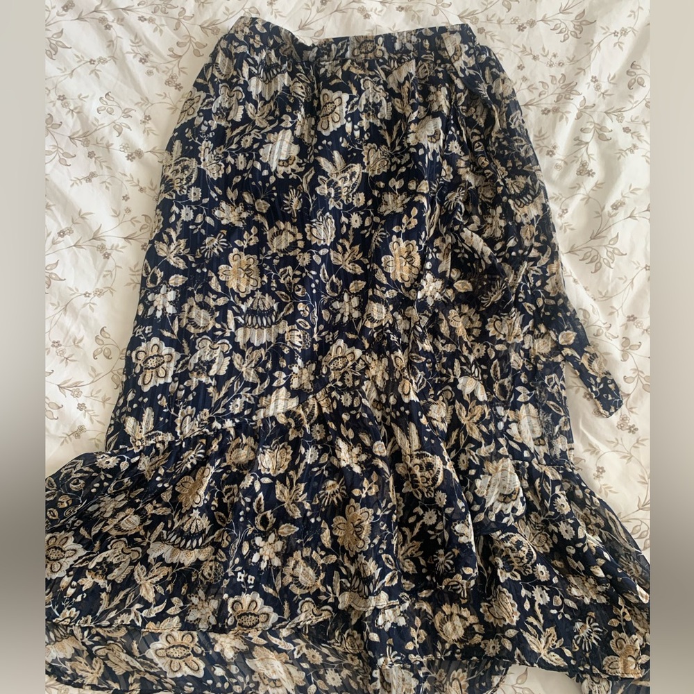 FLAWED Knox Rose MIDI Faux Wrap Skirt